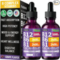 (2 Pack) Vitamin B12 and B6 Liquid Drops B12 Sublingual Vitamin B Complex - B 12 Vitamin 5000mcg - B12 Methylcobalamin for Energy Brain Heart Support with 27200 mcg Grape Flavor 80 Servings