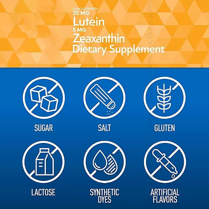 Members Mark Lutein with Zeaxanthin 25 mg &amp 5 mg (150 Count.) – Supports Eye &amp Vision Health Blue Light Protection USP Verified