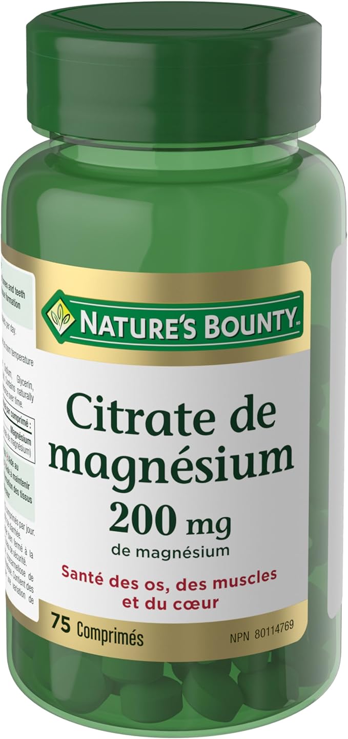 Nature's Bounty Magnesium Citrate 200 mg 75 Tablets