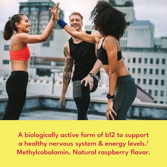 Hi-Health Liquid Vitamin B12 Drops Methylcobalamin Biologically Active Form Natural Raspberry Flavor 4 fl oz