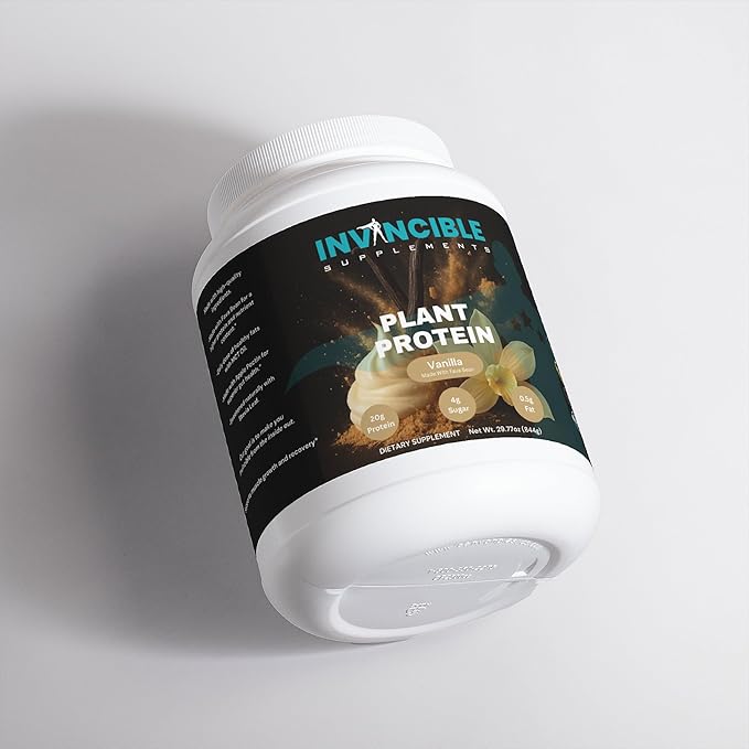 Plant Protein Vanilla | 21g Protein Dairy-Free Gluten-Free Vegan Protein Powder | Muscle RecoverySmooth Vanilla Flavor | Non-GMO Keto-Friendly