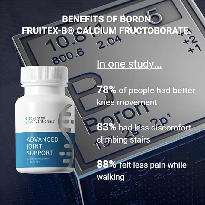 Advanced Bionutritionals Advanced Joint Support Supplement Relieve Joint Discomfort Calcium Glucosamine 5-Loxin Manufactured in The USA 120 Tablets
