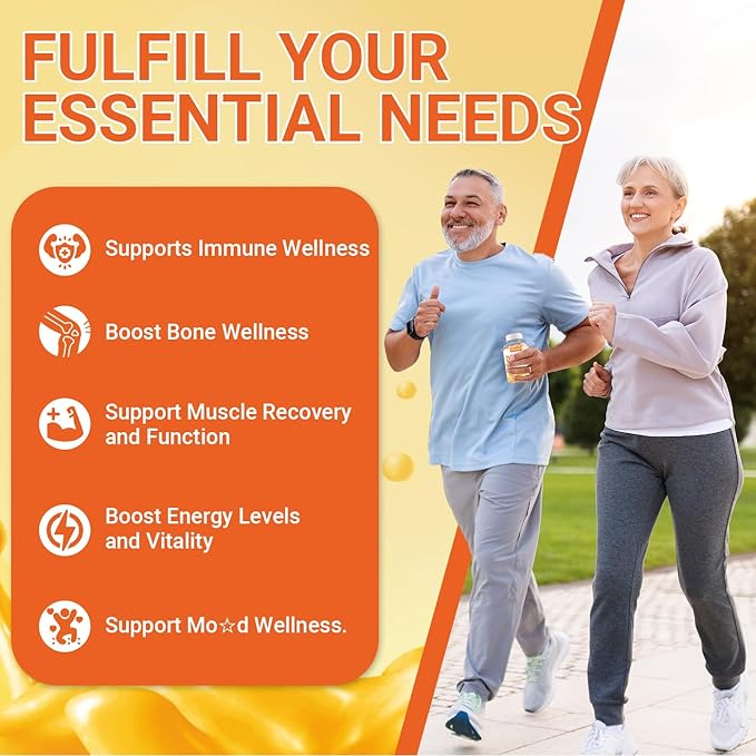 Vitamin D3 K2 Gummies Sugar Free D3 K2 Vitamin with Omega 3 Calcium Magnesium for Bone Muscle Teeth Immune
