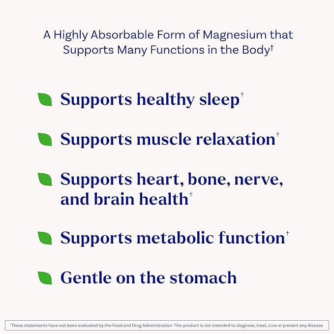 Natrol Magnesium Glycinate Supplements 240 mg - High Absorption - Calm Magnesium Glycinate for Sleep - 60 Capsules30 Day Supply(Pack of 2)