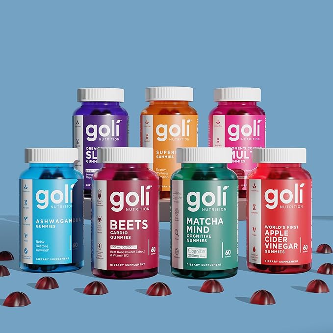 Goli Matcha Mind Gummies - 180 Count - Green Tea Leaves Powder with Cognizin for Focus Attention and Brain Health Vegan Non-GMO Gluten-Free &amp Gelatin Free.