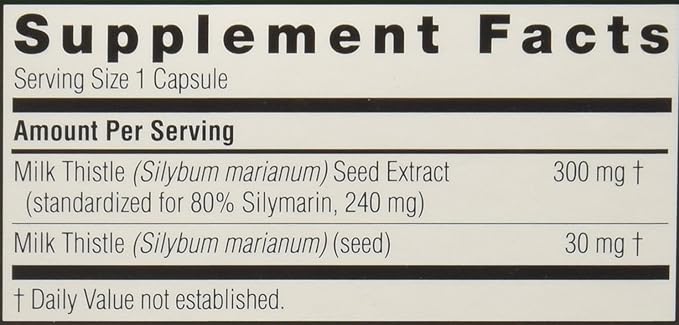 Nature's Answer Milk Thistle Liquid Supplement Capsules Veg Capsules 330 Mg 90 Count | Natural Detoxifier | Supports Healthy Liver Function | Aids with Digestion