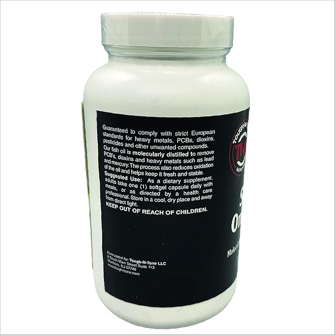 TOUGH-N-TONE Super Omega-3 High Potency Omega-3 Fish Oil with 300mg of EPA and 200mg of DHA