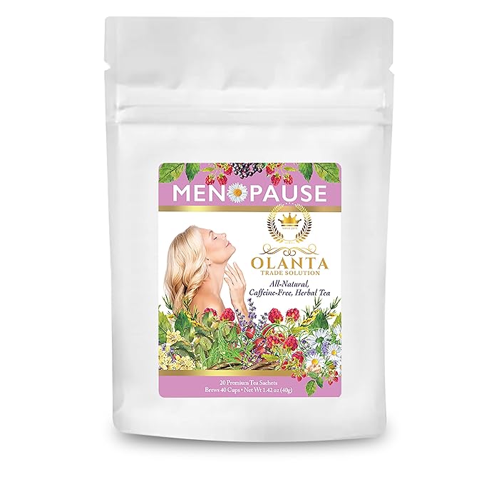 MENOPAUSE TEA - menopause hot flashes supplements for women Organic Multi-sypmptom Menopause Support cooling products for hot flashes for menopause - 20 Premium Tea Sachets