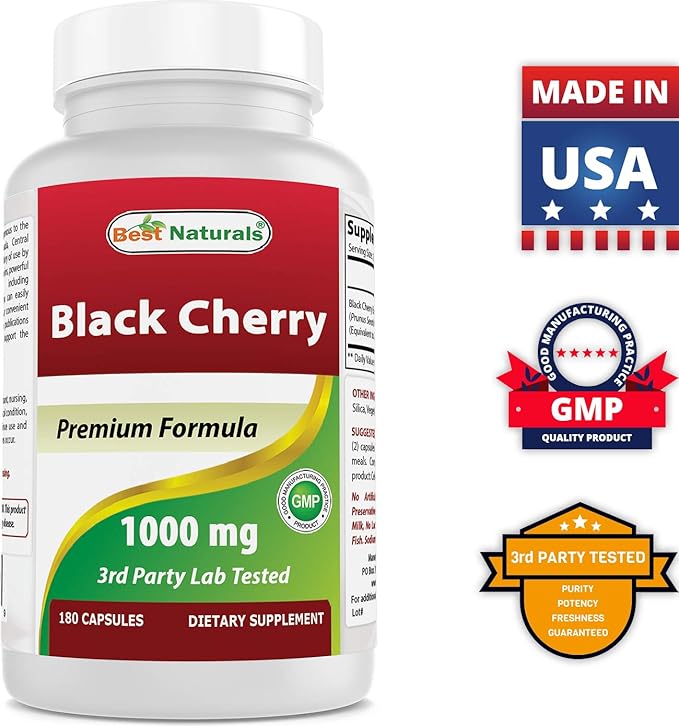 Black Cherry 1000 Mg &amp Turmeric Curcumin 1500mg/Serving with Bioperine