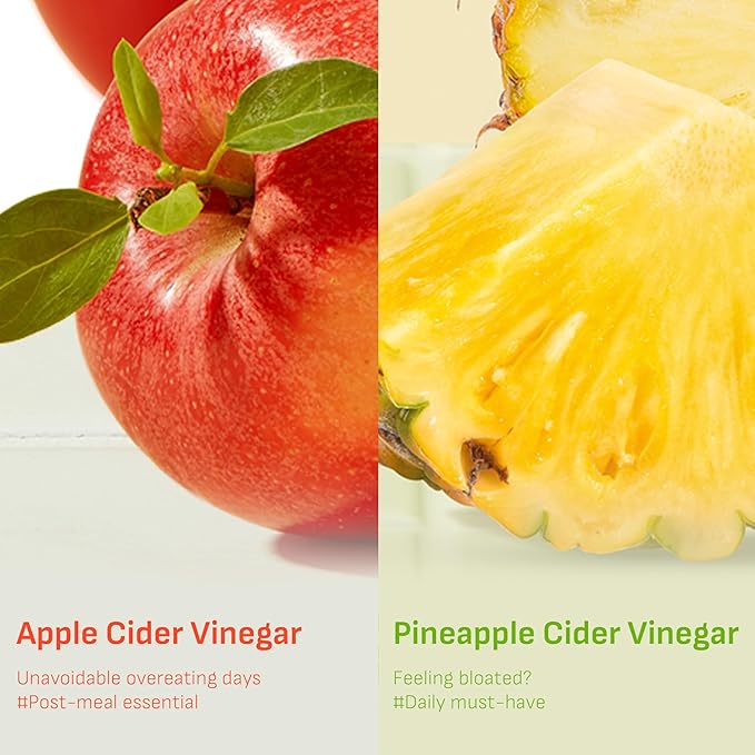 [Liveling] Apple&ampPineapple Cider Vinegar DUO pack2 Natural Cleanse with Premium Nutritional Ingredients pH balance Zero Sugar Easy cut &amp Easy Mix (60 Sticks)
