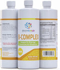 BrainChild B-Complex Liquid - High-Potency Methylated B Vitamins for Energy Stress &amp Mood Non-GMO Vegan Gluten-Free Lemon - 32oz