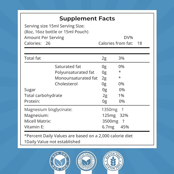 PURALITY HEALTH Micelle Liposomal Magnesium - Enhanced Absorption - Liquid Magnesium Bisglycinate Vitamin Supplement Vegan Non-GMO Supplement for Bones Muscles &amp Daily Wellness - 30 Days Gel Pa
