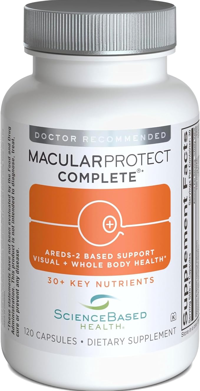 ScienceBased Health MacularProtect Complete – AREDS 2 Eye Health Supplement &amp Daily Multivitamin – 30+ Nutrients with Lutein &amp Zeaxanthin – Supports Vision &amp Whole Body Health – 120 Capsul