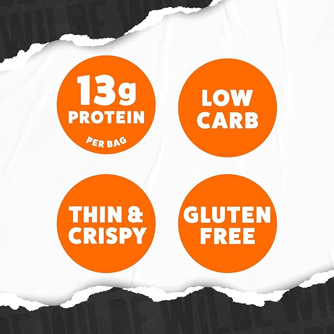 WILDE Protein Chips Spicy Variety Pack Buffalo Spicy Queso Nashville Hot Gluten Free Keto Chips Made With Real Ingredients Protein Snacks Pack of 12