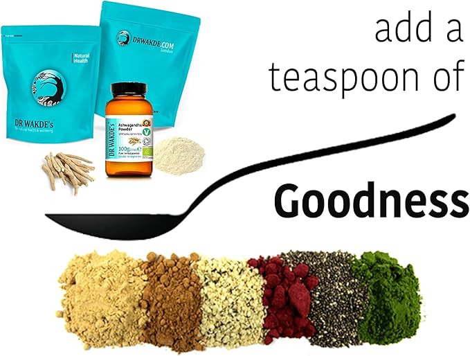 DR WAKDE's Organic Ashwagandha Powder (Indian Ginseng | Withania somnifera) - 500g (1.1lb) | Pure Raw &amp Dried Powder | Ayurvedic Herb | Vegan | Nothing Added Nothing Removed | Same Day Dispatch