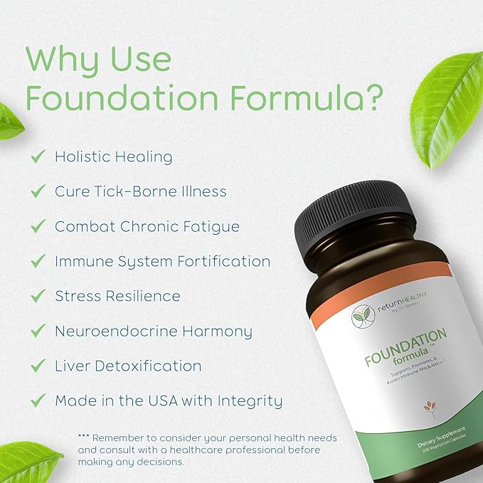 Foundation Formula | Tick Immune Support Supplement | with Japanese Knotweed Root Cat's Claw Milk Thistle | Resveratrol Supplement | Non-GMO All-Natural &amp Vegetarian 270 Capsules