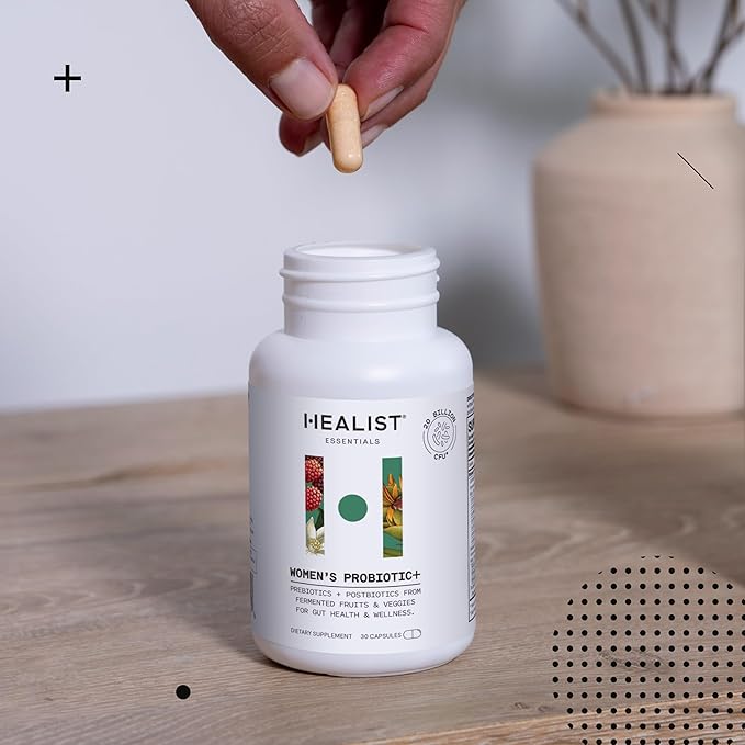 HEALIST Probiotics for Women - 20 Billion CFU Prebiotics &amp Postbiotics - Immune &amp Gut Health - Vaginal Probiotics for UT Support pH Balance - Gluten Free Vegan Non GMO 1 Probiotic Capsule