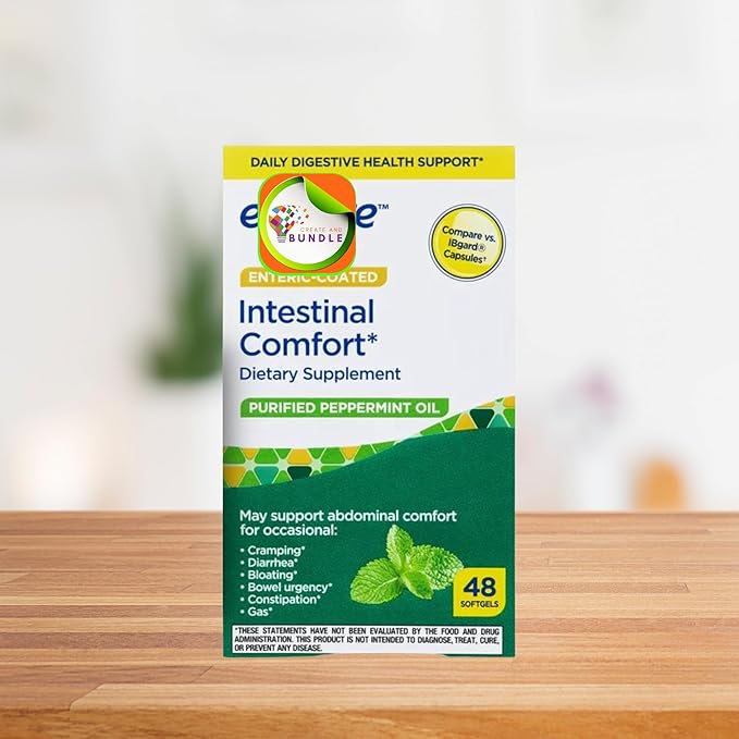 Equate Peppermint Oil Softgels 48 Count - Dietary Supplement for Enhanced Digestive Health Natural Peppermint Extract Supports Gastrointestinal Comfort + Create Sticker