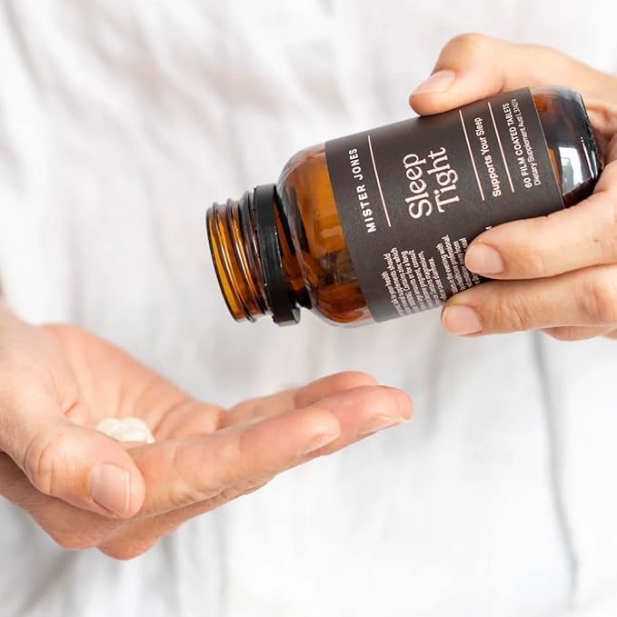 Mister Jones Sleep Tight – Nighttime Relaxation &amp Wind-Down Support for Women – Magnesium + Calming Botanicals – Evening Unwind for Restful Nights