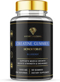 Nature's Blessing Creatine Gummies for Muscle Growth &amp Toning – 5000mg per Serving – Build Lean Muscle Boost Strength &amp Recovery – Vegan No Bloat No Chalky Powders