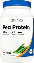 Nutricost Pea Protein Powder (4 LBS) Unflavored - 20g of Vegan Pea Protein Isolate GMO-Free Gluten-Free 71 Servings