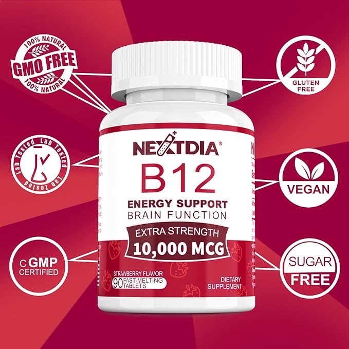 Iron Filled Gummies 26mg+ Vitamin B12 Methylcobalamin 10000 mcg Tablets
