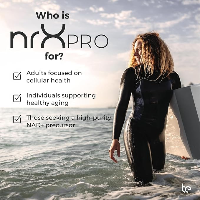 nrXPRO NAD+ Support Supplement for Healthy Aging &amp Cellular Energy | Supports NAD Production Mitochondrial Function &amp Cellular Repair | Vegan Delayed Release| Non-GMO | Made in USA | 90 Day S