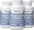 Pattern Wellness Magnesium Complex – Supports Muscle Bone &amp Relaxation Health – with Zinc &amp Vitamin D – Daily Support Formula – 180 Vegan Capsules