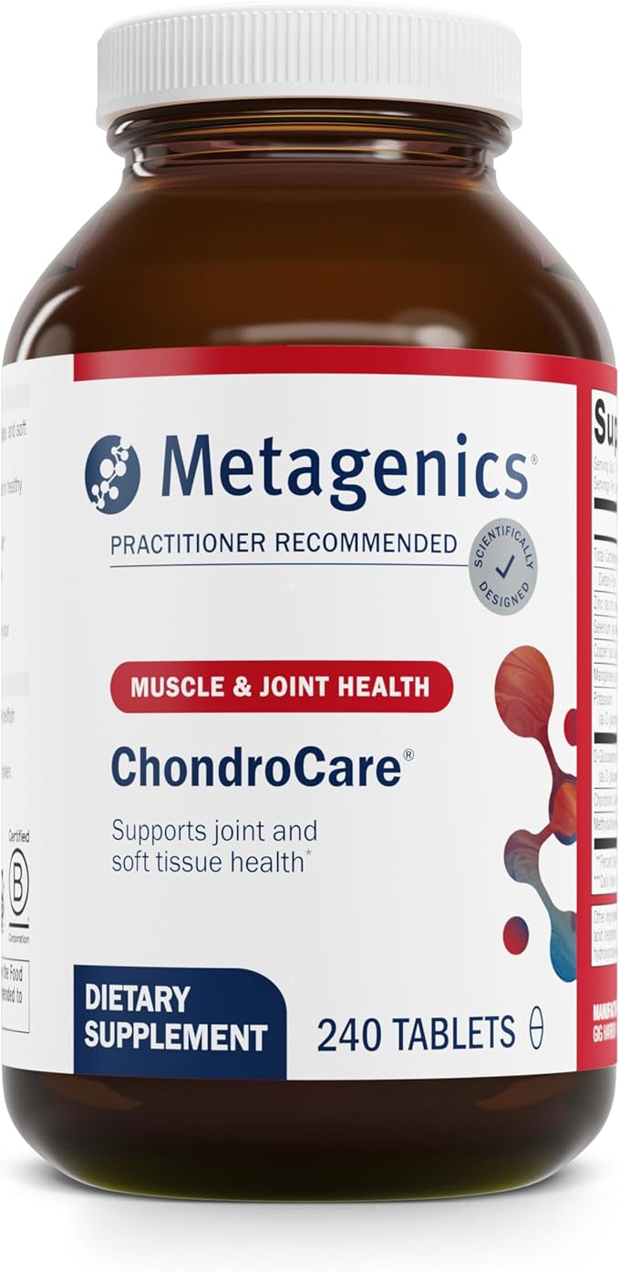 Metagenics ChondroCare - Joint Support with Glucosamine Chondroitin &amp MSM - Supports Mobility Cartilage &amp Knee Comfort - Antioxidant Mineral Complex - Gluten-Free - cGMP Certified - 240 Tabl