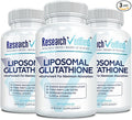 Research Verified® Glutathione - Liposomal Glutathione 500mg with Phospholipid Complex Vitamin C Bioperine® - Vegan - 60 Capsules Per Bottle (3 Bottles)