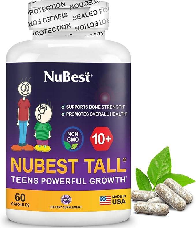 NuBest Tall 10+ &amp Probiotics Gummies Bundle - Bone Strength &amp Digestive Support for Kids &amp Teens