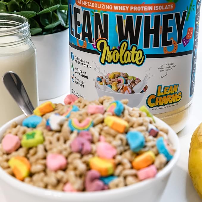 MuscleSport Lean Whey Revolution™ Protein Powder - Whey Protein Isolate - Low Calorie Low Carb Low Fat Incredible Flavors - 25g protein per scoop (2lb Lean Charms)