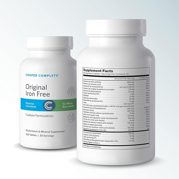 Cooper Complete - Original Multivitamin Iron Free and Advanced Omega-3 - Daily Multivitamin and Mineral Supplement Plus Fish Oil Supplement - 30 Day Supply