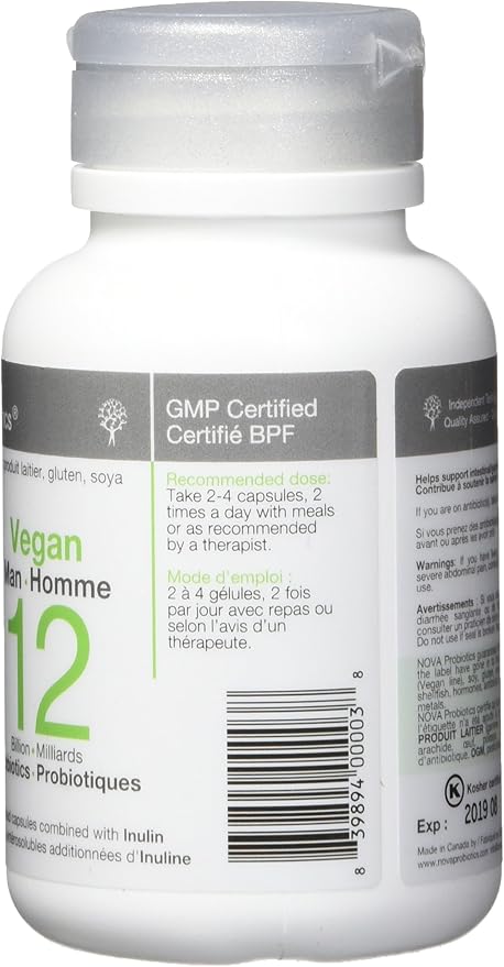 Nova Probiotics Vegan Man 12 Billion 60 Vcaps
