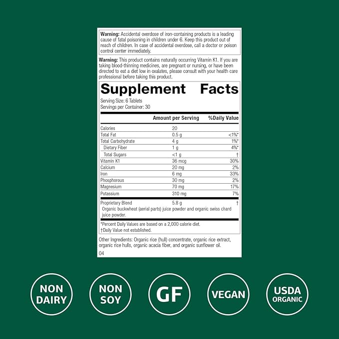 Standard Process E-Z Mg - Central Nervous System Health Supplement - Contains Magnesium Iron &amp Vitamin K1 - Aids Sleep Pathways - Gluten-Free Non-Dairy &amp Non-Soy - 180 Tablets (30 Servings)