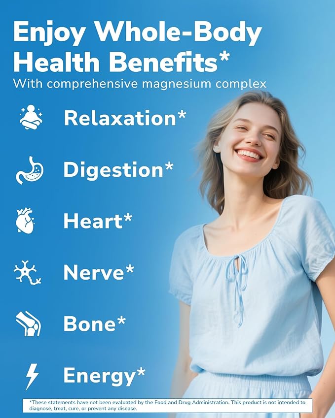 12 in 1 Magnesium Complex Capsules and Maca Root Capsules Bundle Non-GMO Dietary Supplements Vegan Capsules