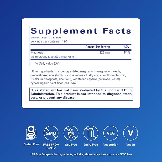 Pure Encapsulations UltraMag Magnesium - Superior Absorption - Bone &amp Muscle Support* - Essential Minerals Supplement - Vegan &amp Non-GMO - 120 Capsules