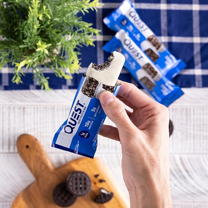Quest Nutrition Ready To Drink Chocolate Protein Shake High Protein Low Carb Gluten Free &amp Crispy Cookies &amp Cream Hero Protein Bar 18g Protein 1g Sugar 3g Net Carb