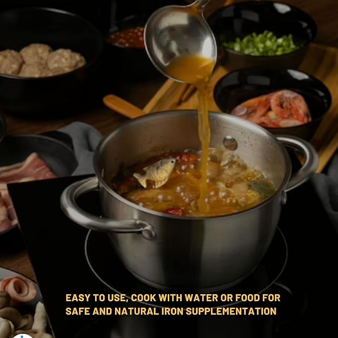 Iron Fish for Iron Deficiency 2 Packs Ironfish Safe Cooking Tools to Reduce IronDeficiency Risks