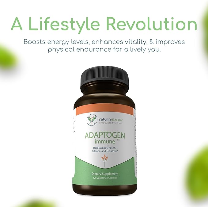 Adaptogen Immune Adaptogens Supplements Ashwagandha Supplements with Siberian Ginseng Astragalus Root and More - Promotes Healthy Body Functioning - Stress Relief Supplement 120 Capsules