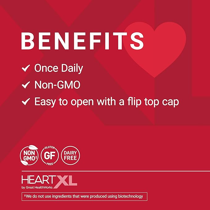 HeartXL Omega-7 Blend Cardiovascular Health Support - Promotes Healthy Metabolism - Gluten-Free Heart Health Supplement - 30 Soft Gels