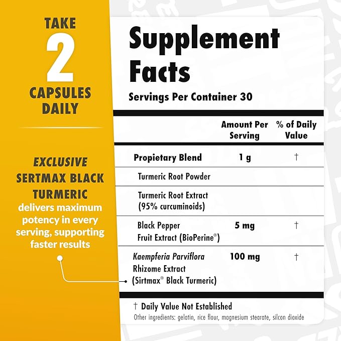 Sculpt Nation by V Shred Powerful Turmeric Supplement - Turmeric Curcumin with Black Pepper &amp Patented Ingredients for Joint Health - 30-Day Supply