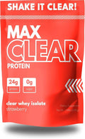 Max Clear Protein | 24g Protein | Clear Whey Isolate | Promotes Muscle Growth Strength and Recovery (Strawberry)