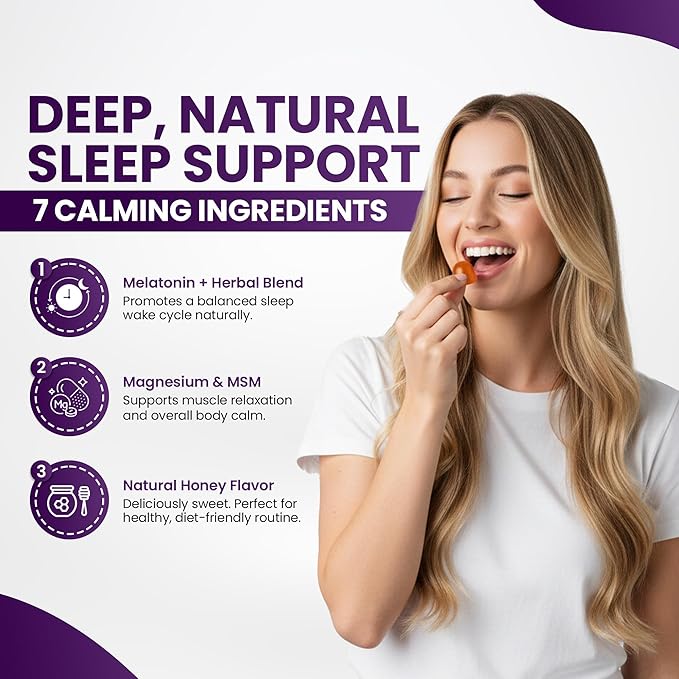 Sakoon nutrition Melatonin Gummies for Women &amp Men | 10mg Melatonin Plus Gummies with Sugar Free Natural Honey Flavor | Reishi Magnesium &amp L-Theanine | Vegan Halal Sleep Support | 60 Count