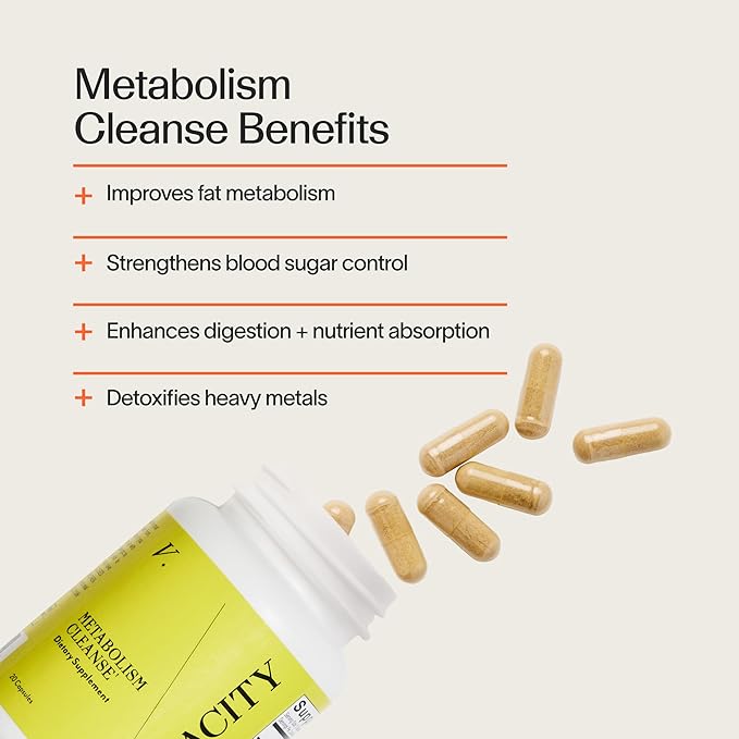 Veracity Metabolism Cleanse - 10 Day Liver Detox Improves Fat Digestion Optimizes Metabolism - Helps Regulate Hormones - Toxin Free Gluten Free Vegan