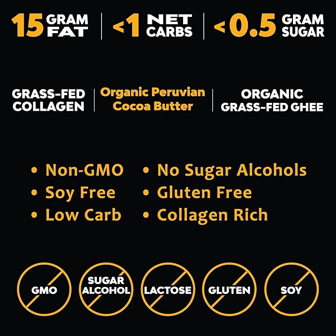 MariGold Keto Fat Bombs - Chocolate Chip Cookie Dough - Low Carb Collagen Rich Grass-fed Ghee Organic Cocoa Butter Gluten-Free Non-GMO (2 bags 5 Servings each) No Weird Aftertaste
