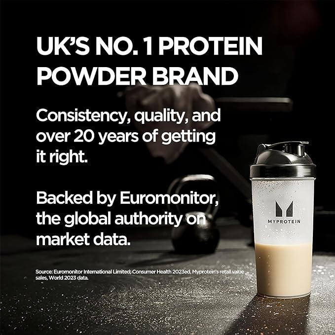 Myprotein Impact Whey Protein Isolate 5.5 Lbs (81 Servings) Unflavored 25g Protein 3.5g Glutamine &amp 6g BCAA Per Serving