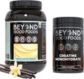 Vegan Protein &amp Creatine Bundle Vanilla Pea &amp Brown Rice Protein Powder + Unflavored Creatine Monohydrate Low Carb Gluten Free Sugar Free Muscle Recovery &amp Performance Support.