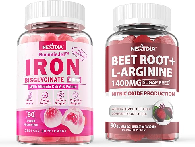 Iron Filled Gummies 26mg + Beet Root Gummies