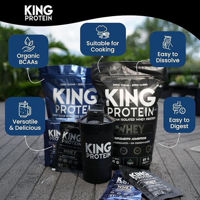 Clean Unflavored Whey Isolate Protein Powder with Creatine | 23g plus 5g Creatine &amp Organic BCAA per Serving | 100% Natural | No Carbs | Preservatives GMO Soy &amp Gluten Free 30 Servings